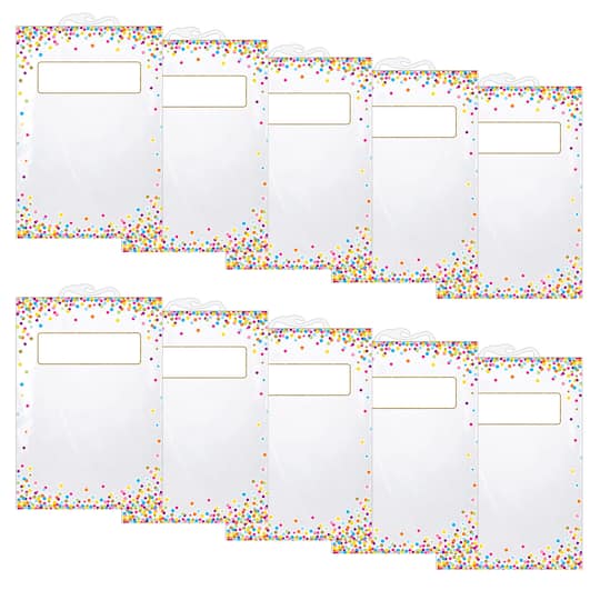Ashley Productions Hanging Confetti Pattern Storage/Book Bag, 2 Packs of 5